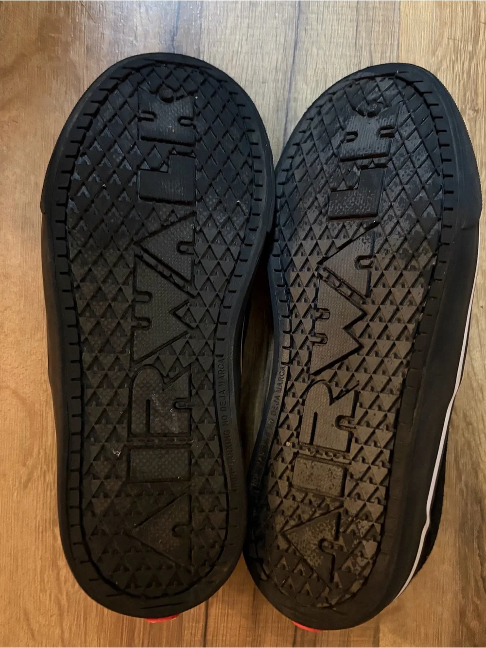 Boys Size 3 Airwalk-Side Kick Black w/ Skeleton Print Canvas Slip Ons